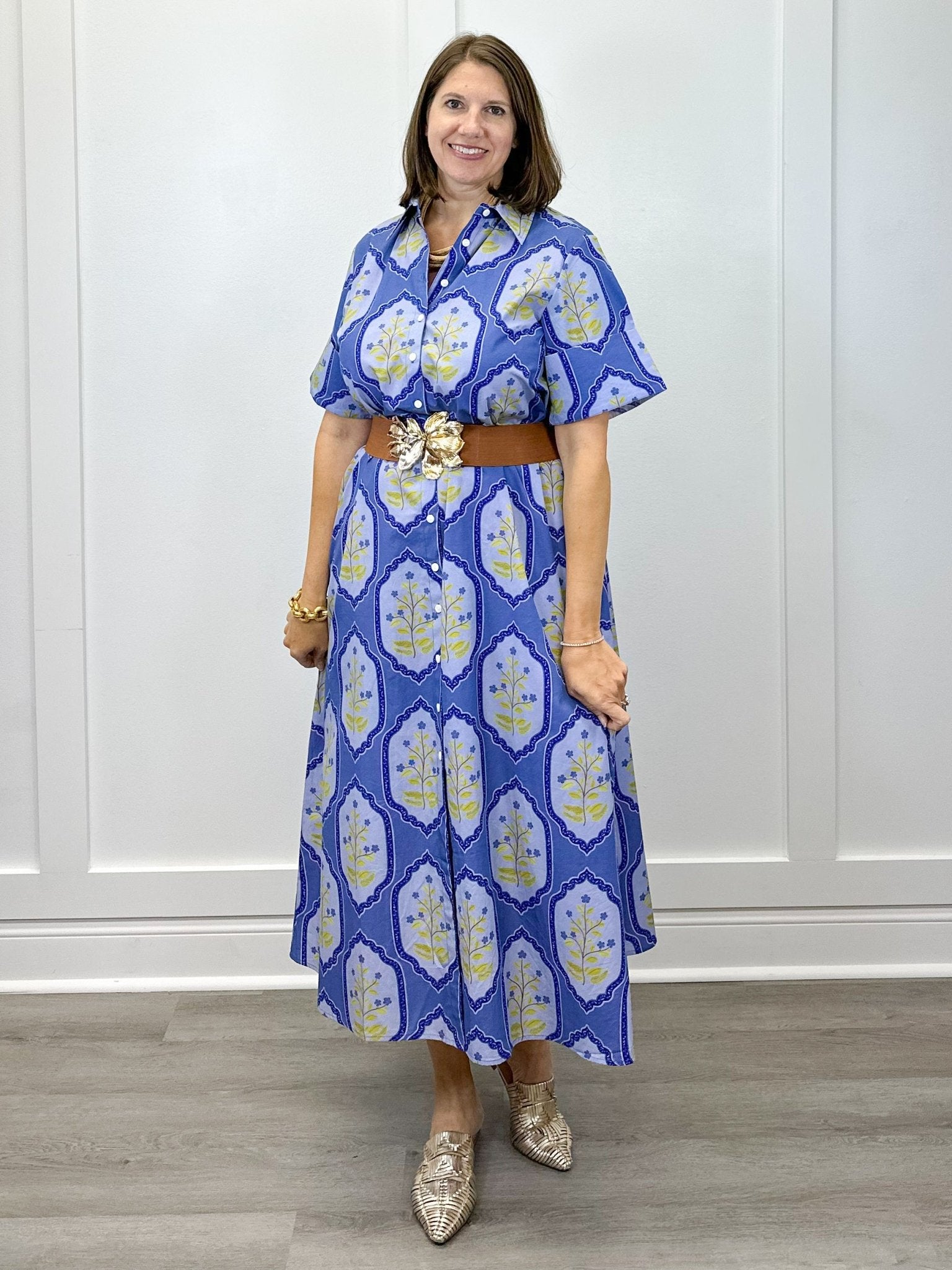 Gibbons Dress - Dusty Trellis Long Dresses Livro