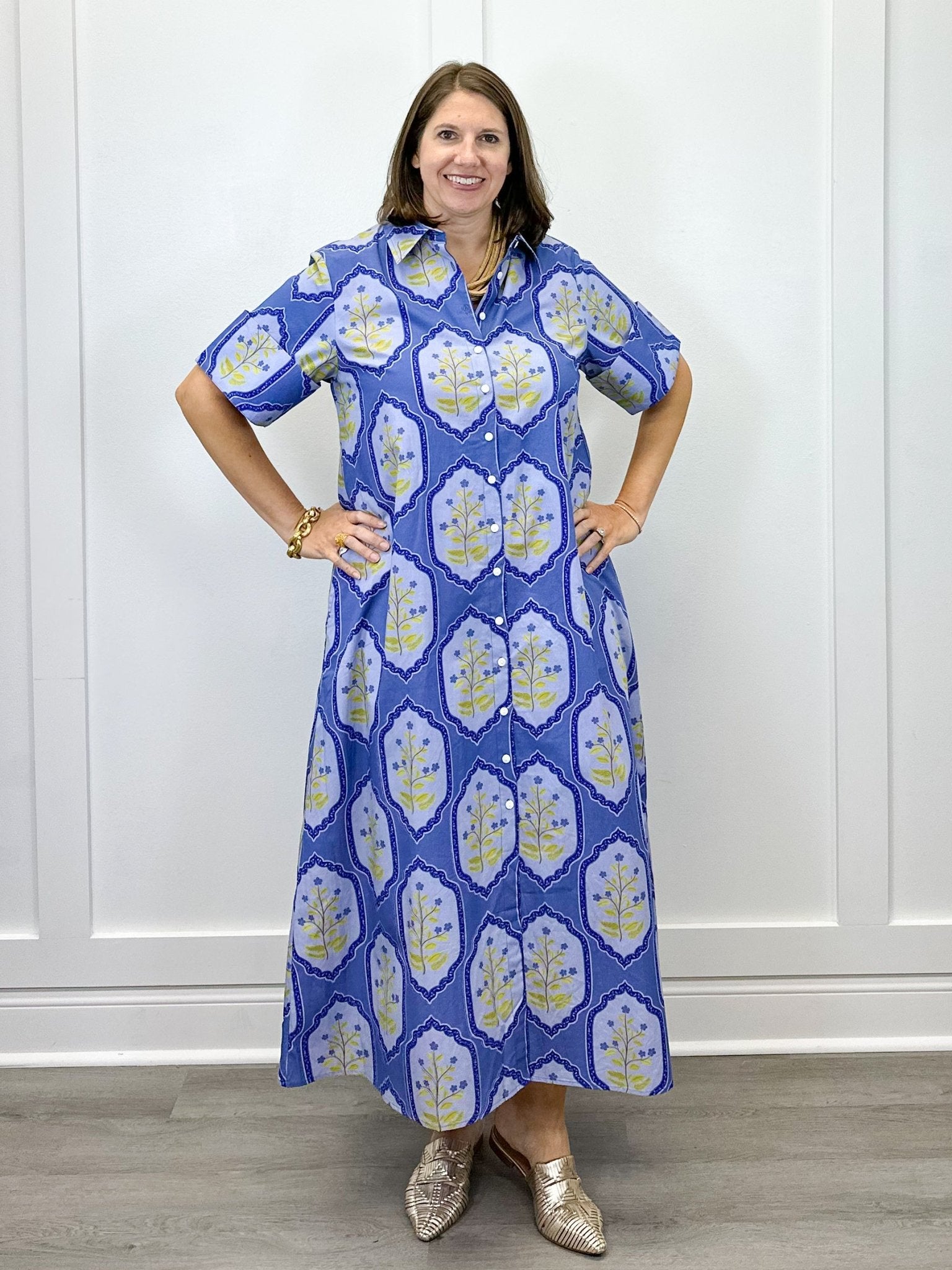 Gibbons Dress - Dusty Trellis Long Dresses Livro
