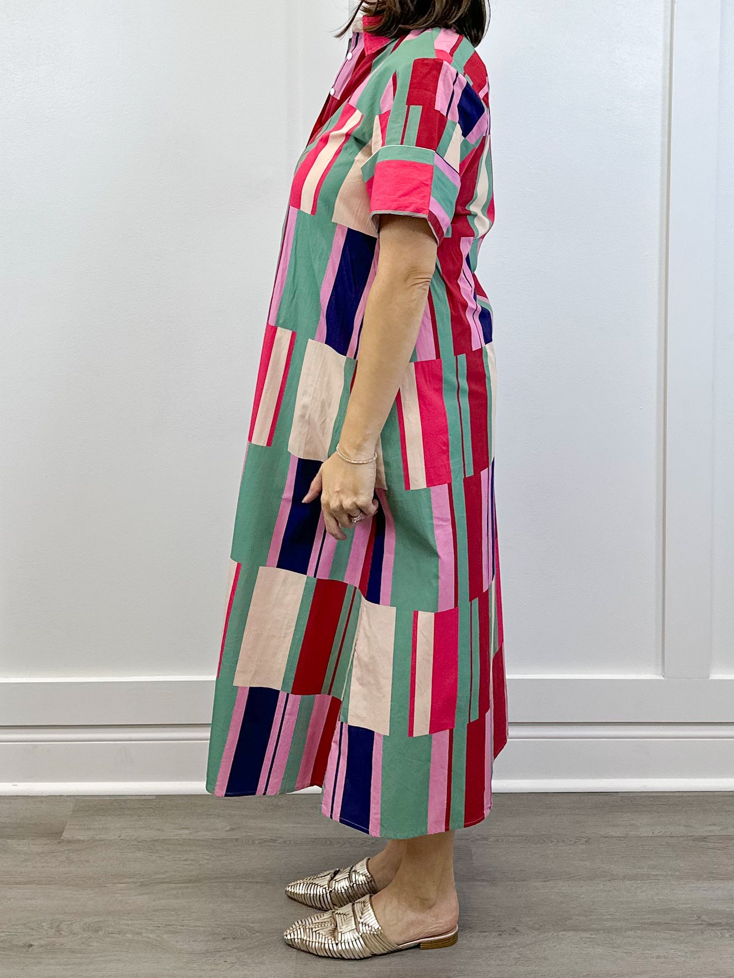 Gibbons Dress - Woodland Stripes Long Dresses Livro