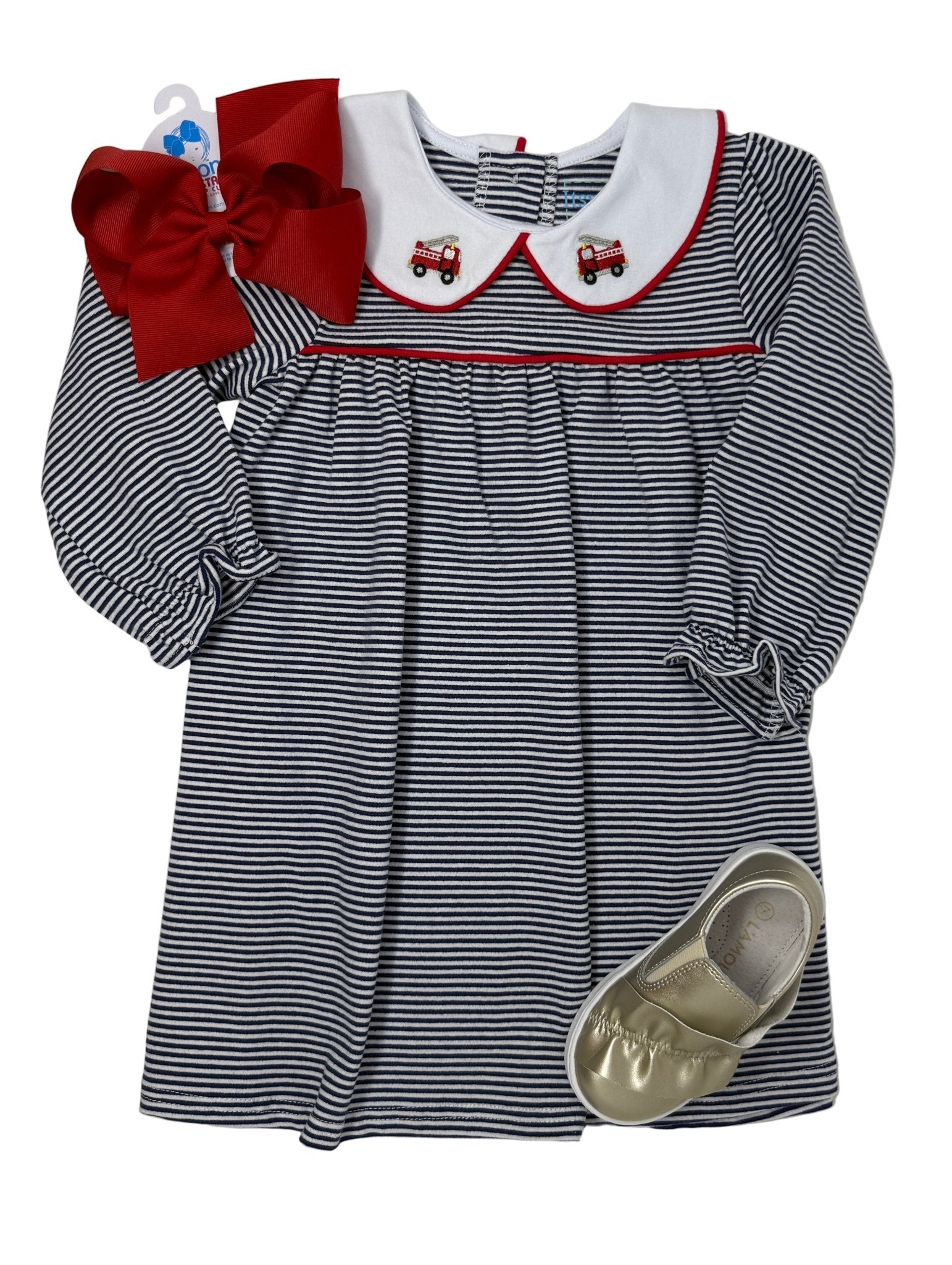 Girls Firetruck Dress Girls Play Dresses Itsy Bitsy