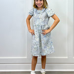 Girls Flounce Dress - Willow Floral Girls Occasion Dresses Funtasia Too