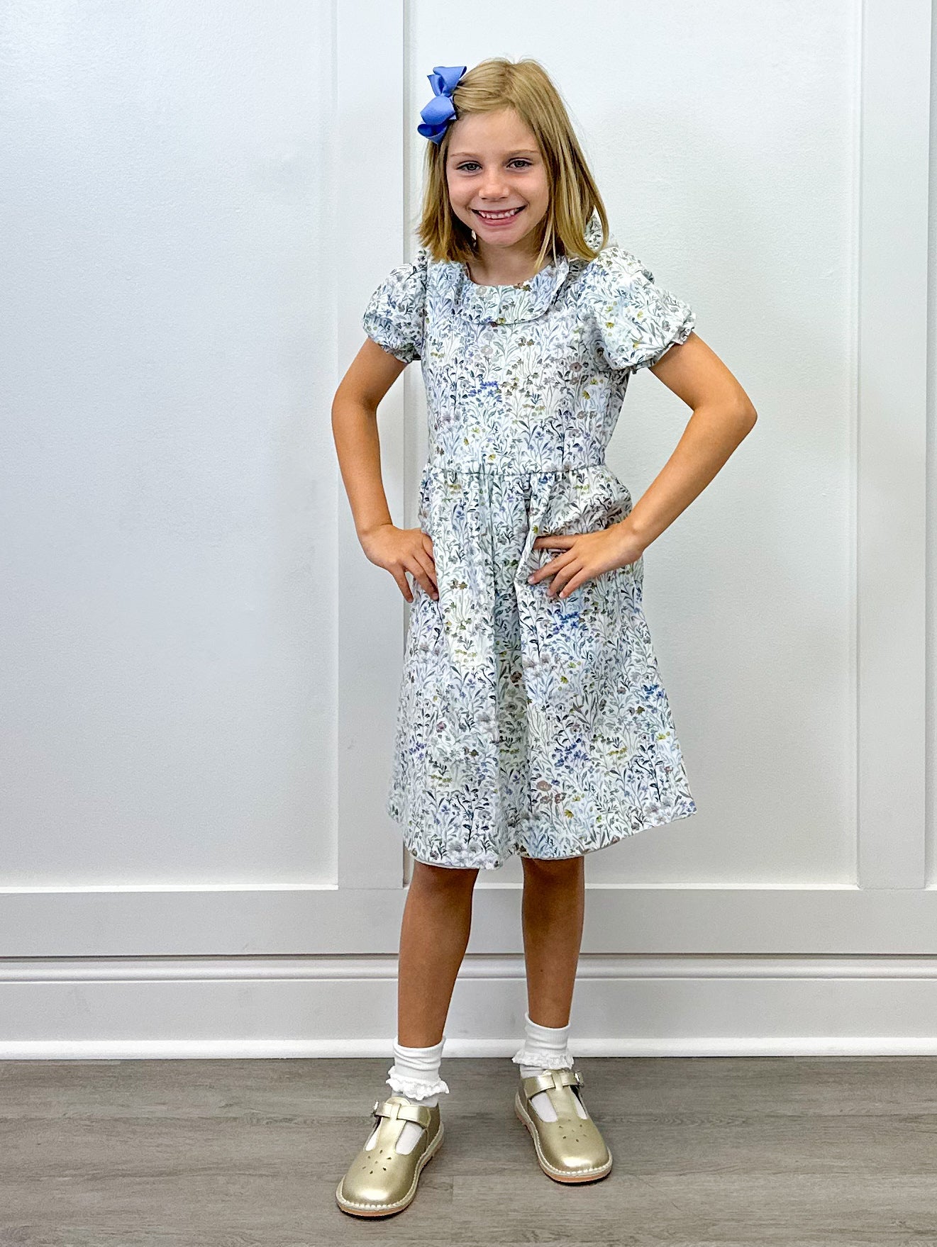 Girls Flounce Dress - Willow Floral Girls Occasion Dresses Funtasia Too