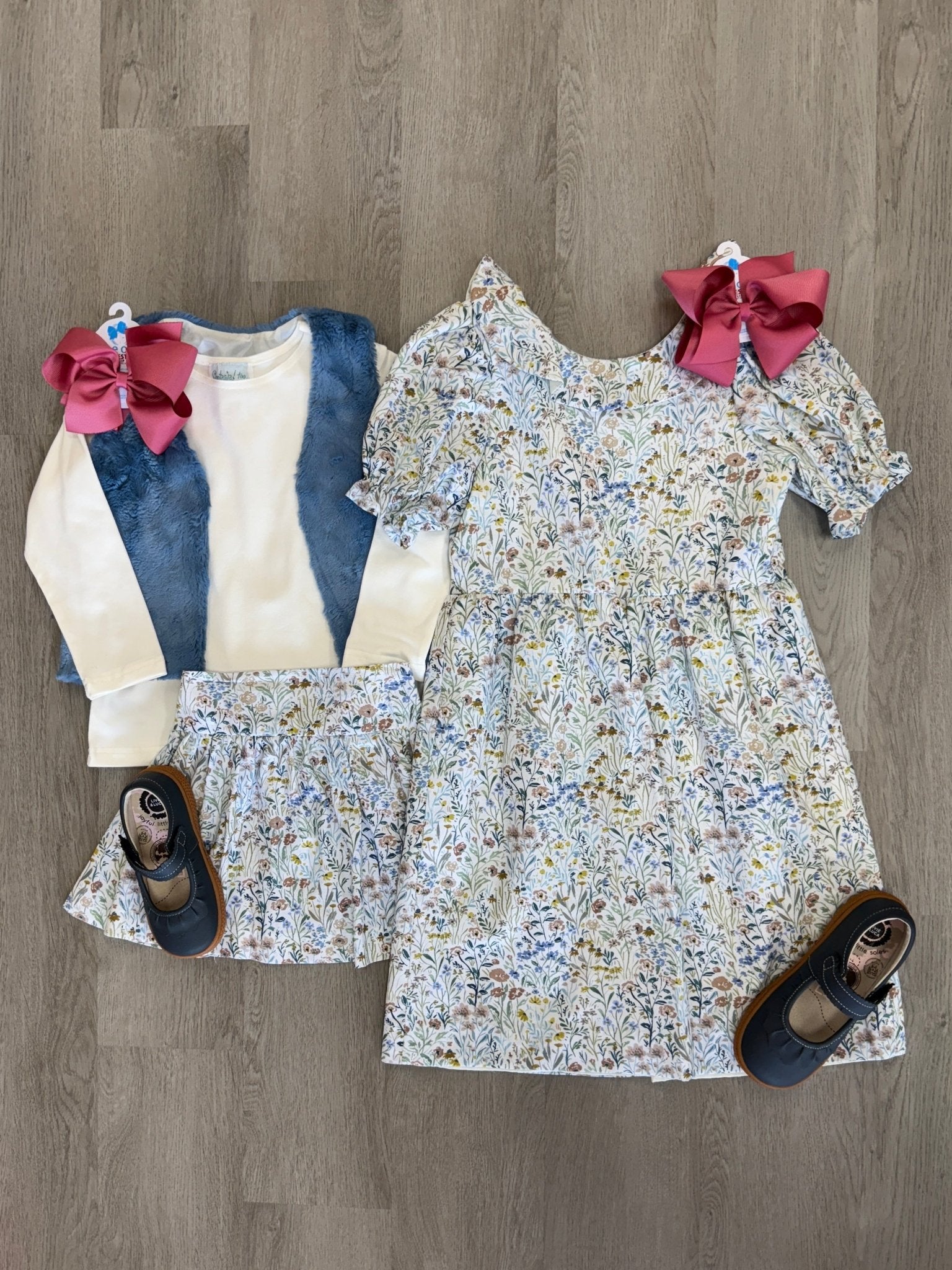 Girls Flounce Dress - Willow Floral Girls Occasion Dresses Funtasia Too
