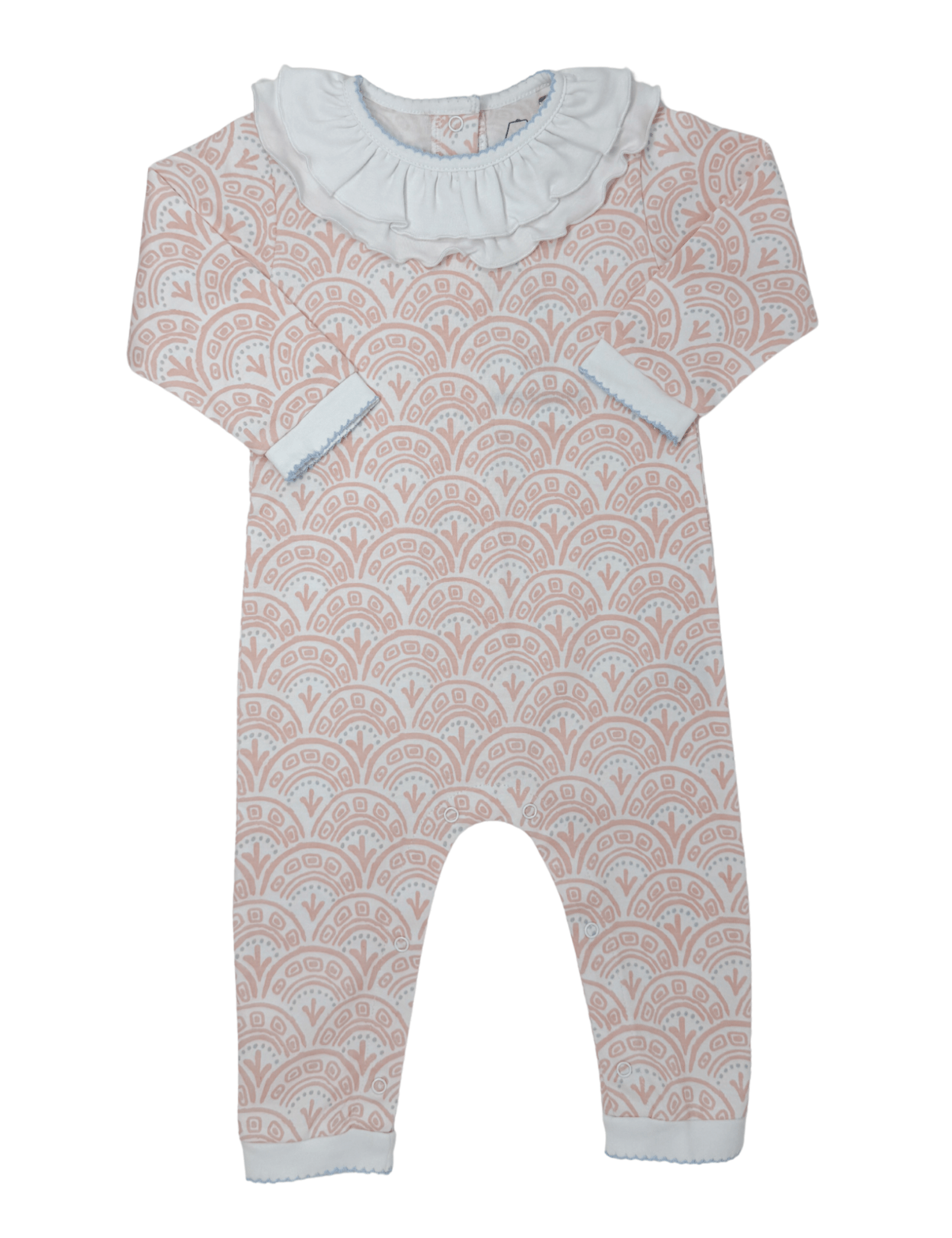 Girls Footless Playsuit - Serene Scallop Girls Bubbles + Rompers Heyward House