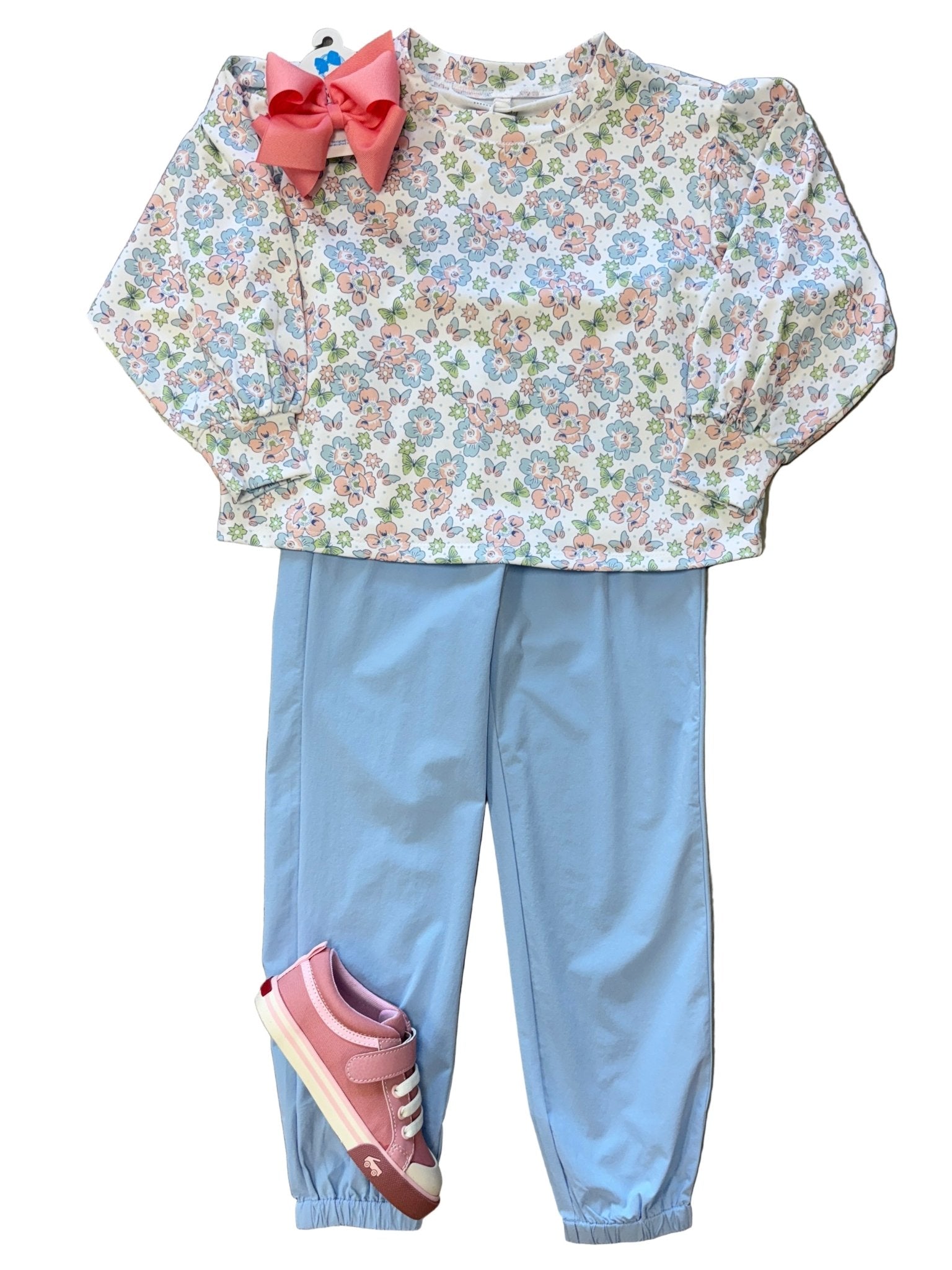 Girls Performance Joggers - Lt. Blue Girls Pants + Leggings Honesty