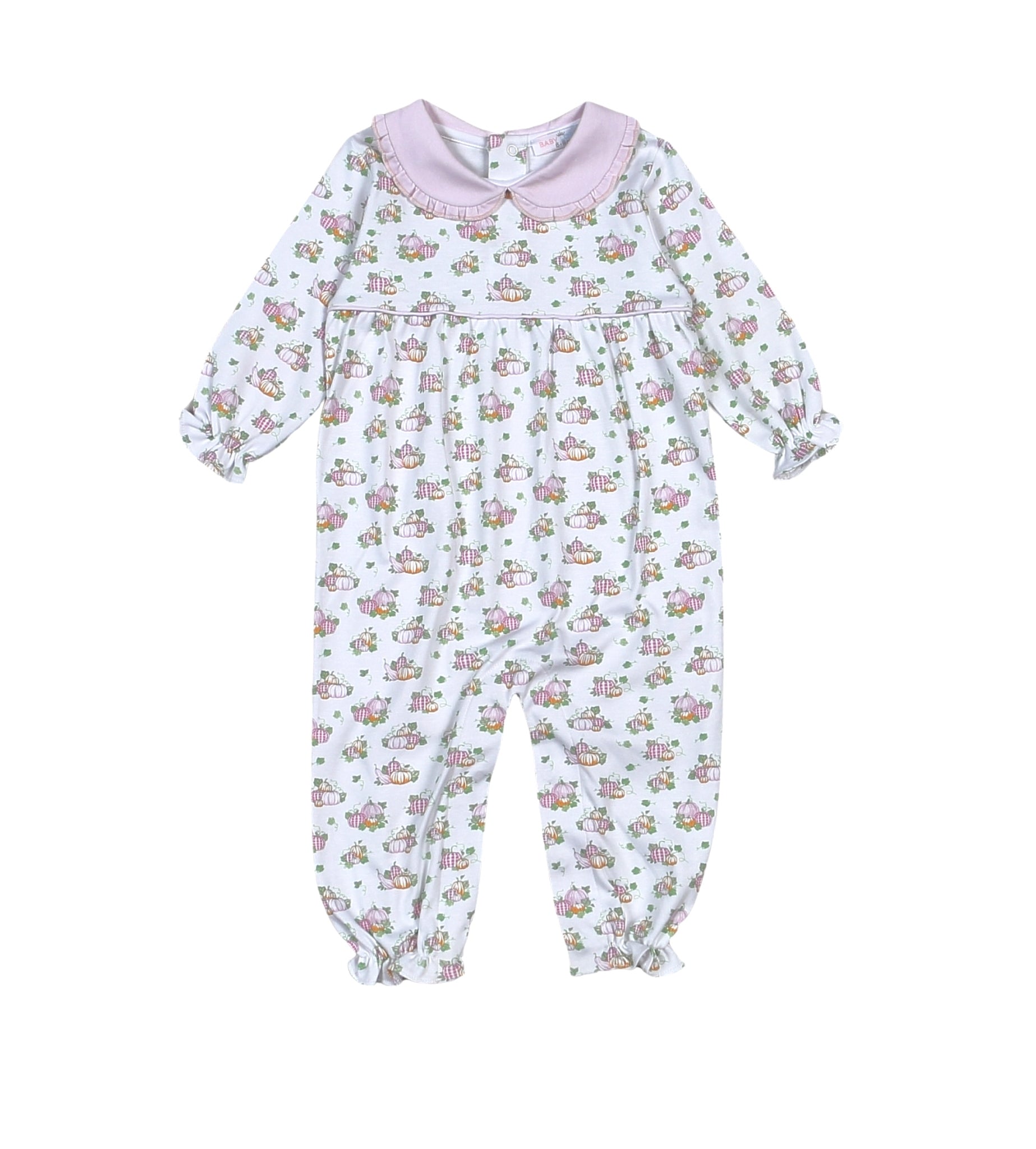 Girls Pumpkins Pima Romper Girls Bubbles + Rompers Baby Loren