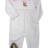 Girls Rodeo Time Pima Applique Romper Girls Bubbles + Rompers Baby Loren
