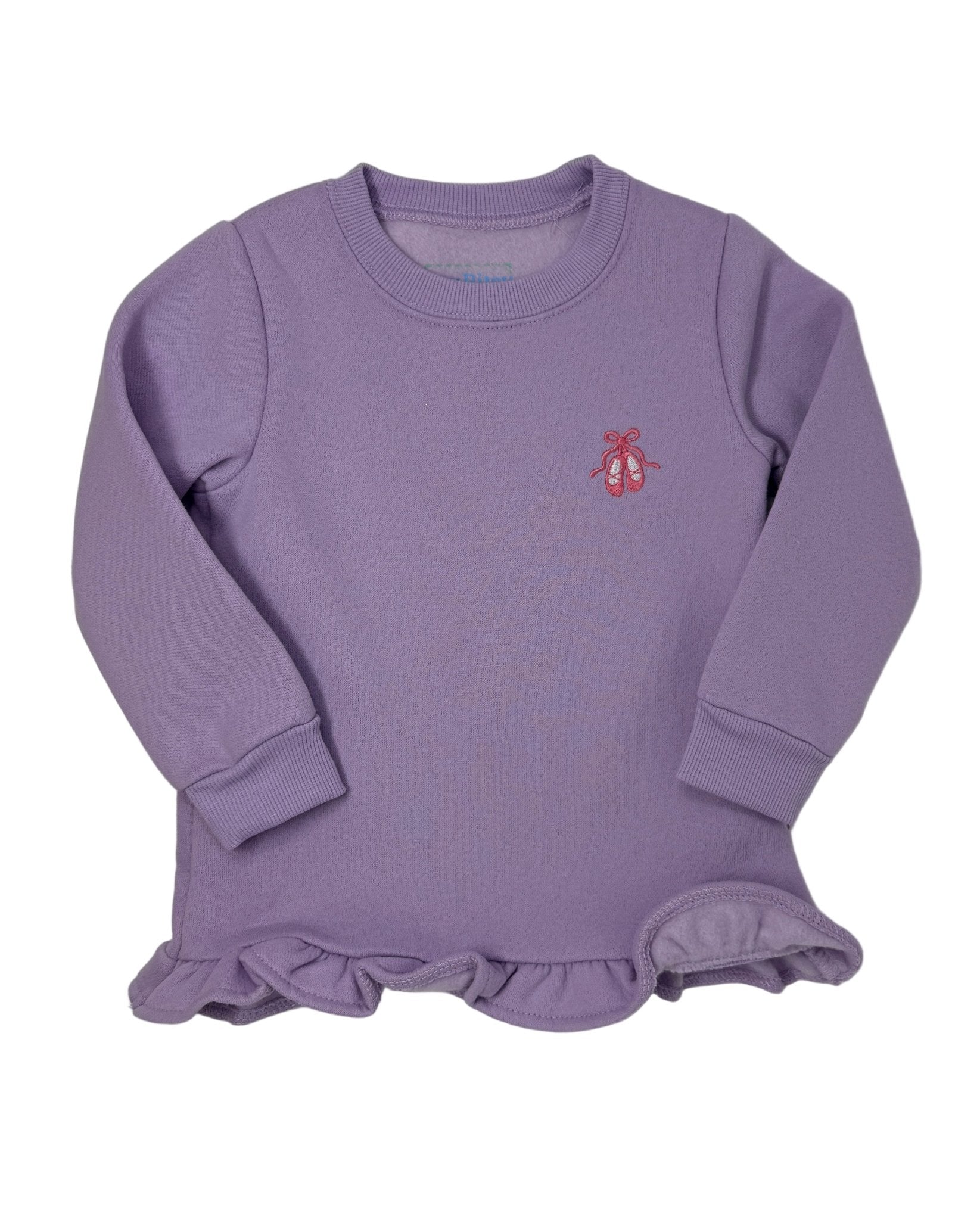 Girls Ruffle Pullover - Ballet Shoes Girls Sweaters + Sweatshirts Itsy Bitsy