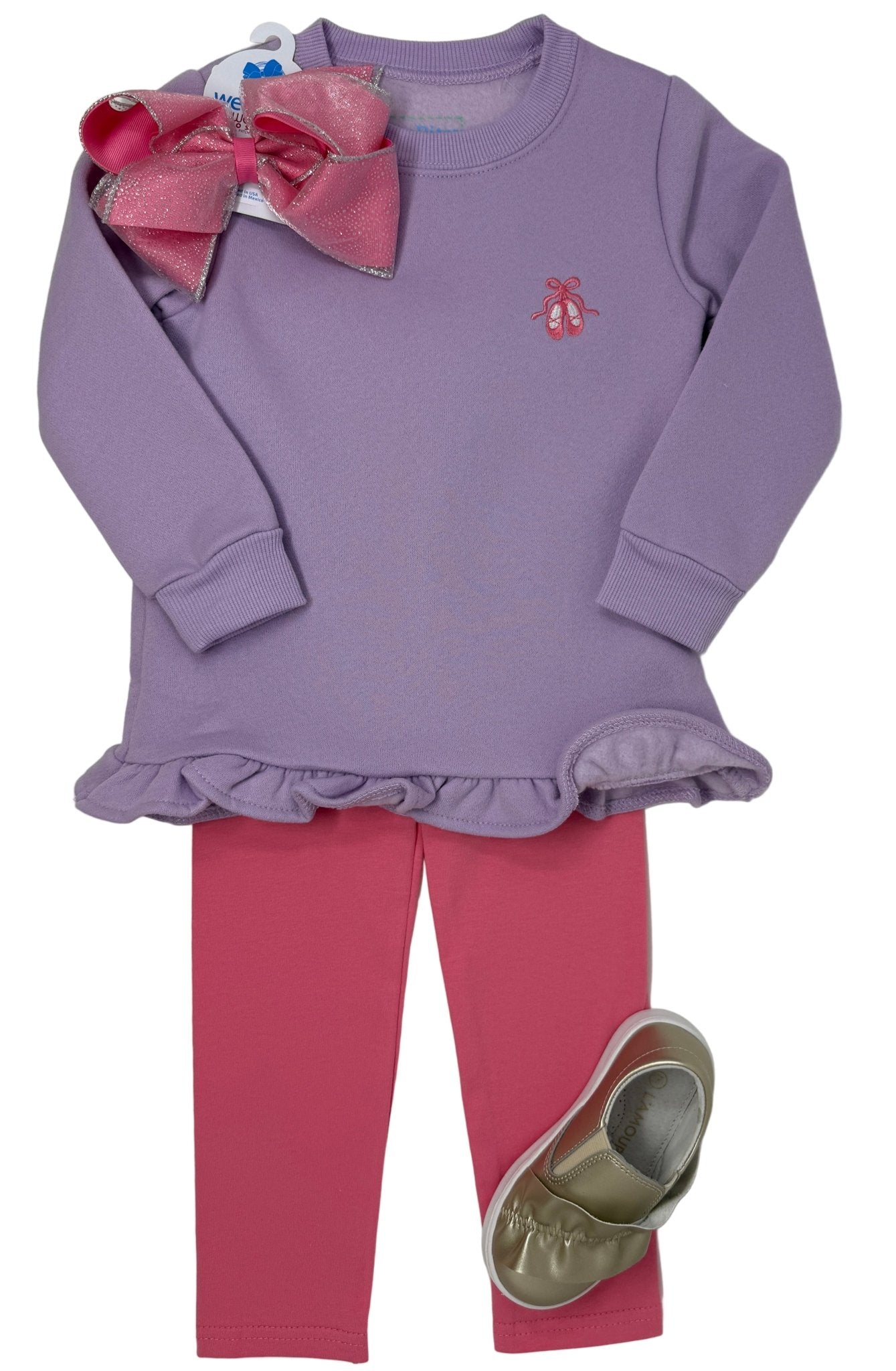 Girls Ruffle Pullover - Ballet Shoes Girls Sweaters + Sweatshirts Itsy Bitsy