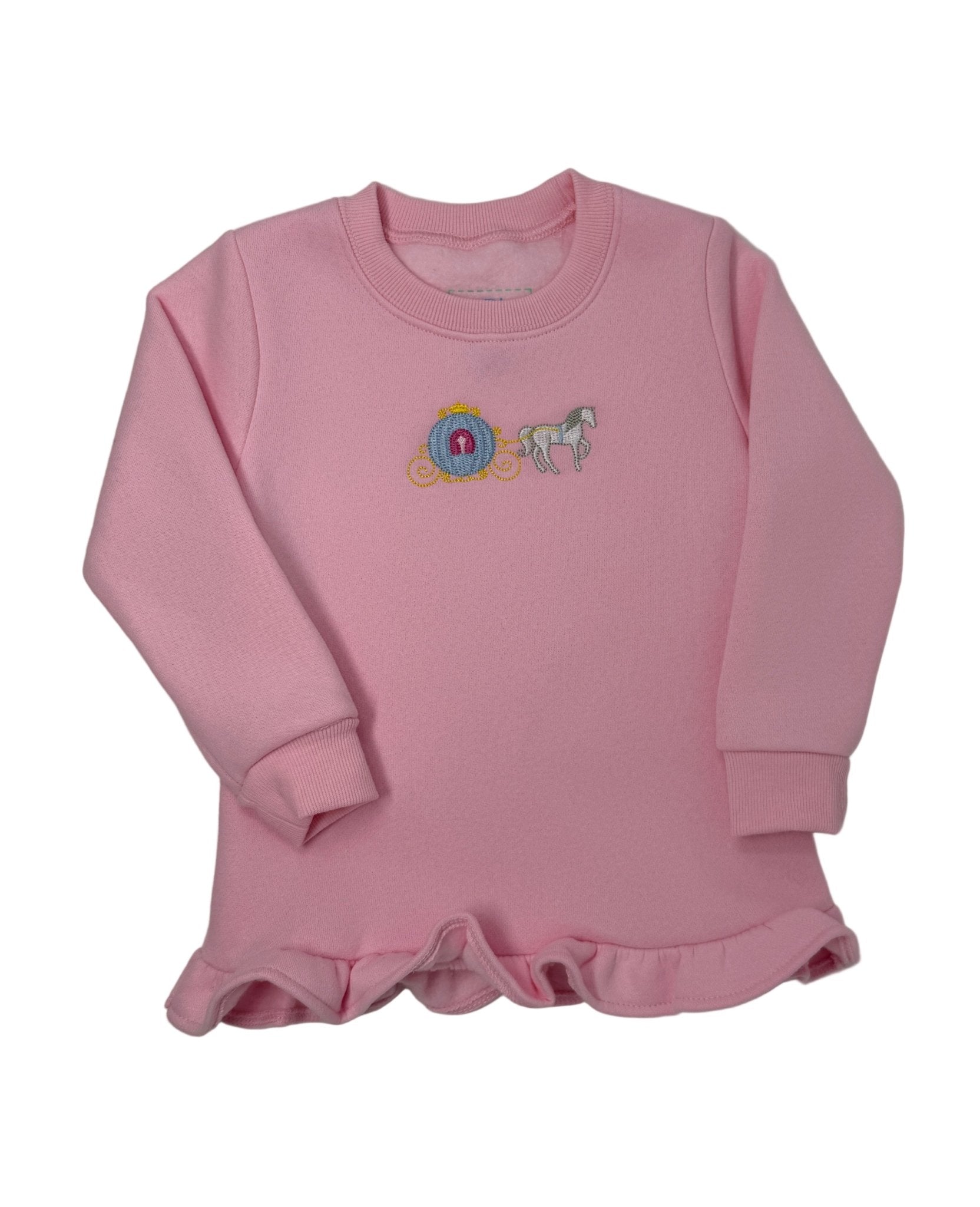 Girls Ruffle Pullover - Carriage Girls Sweaters + Sweatshirts Itsy Bitsy