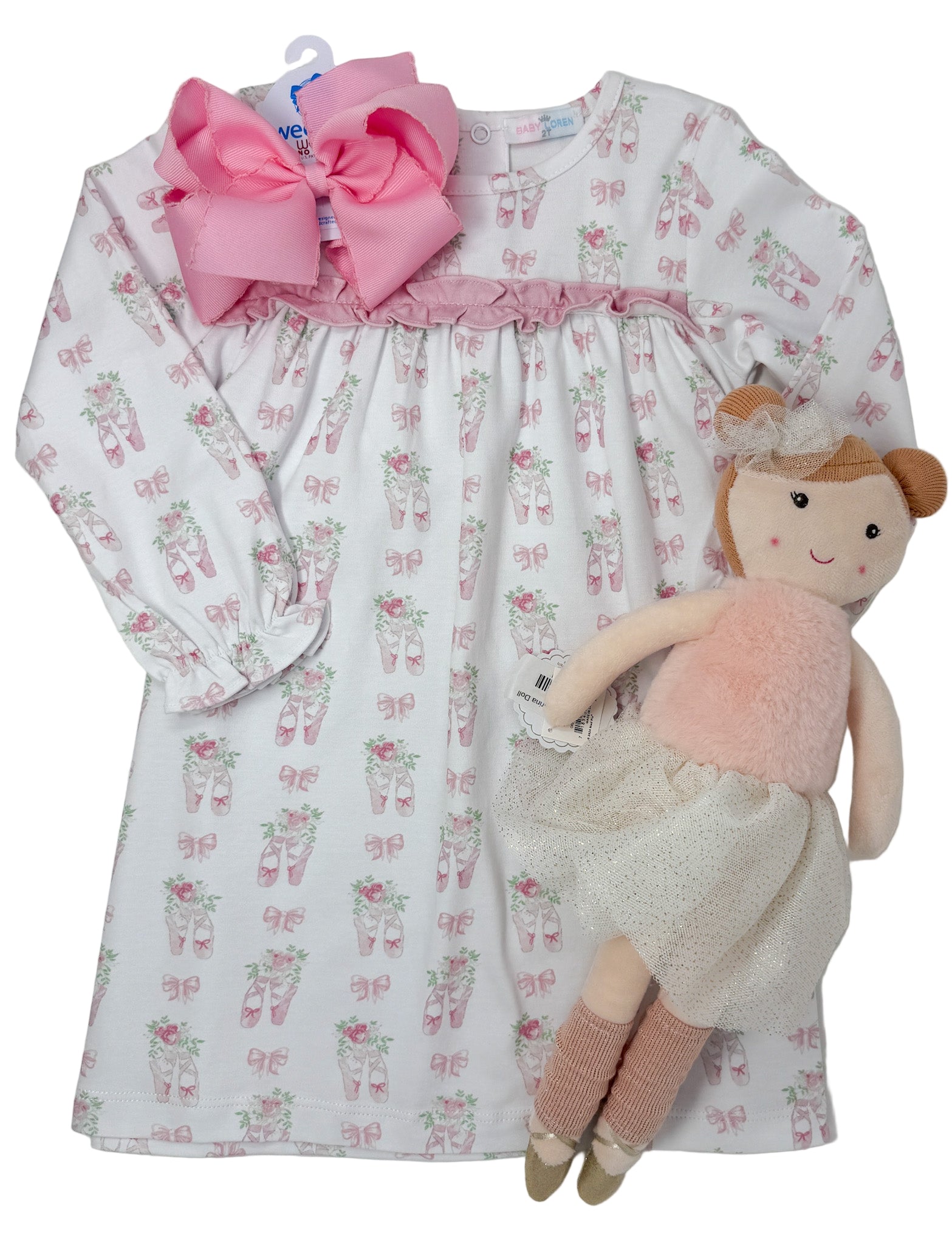 Girls Twinkle Toes Pima Morning Gown Kids Pajamas Baby Loren