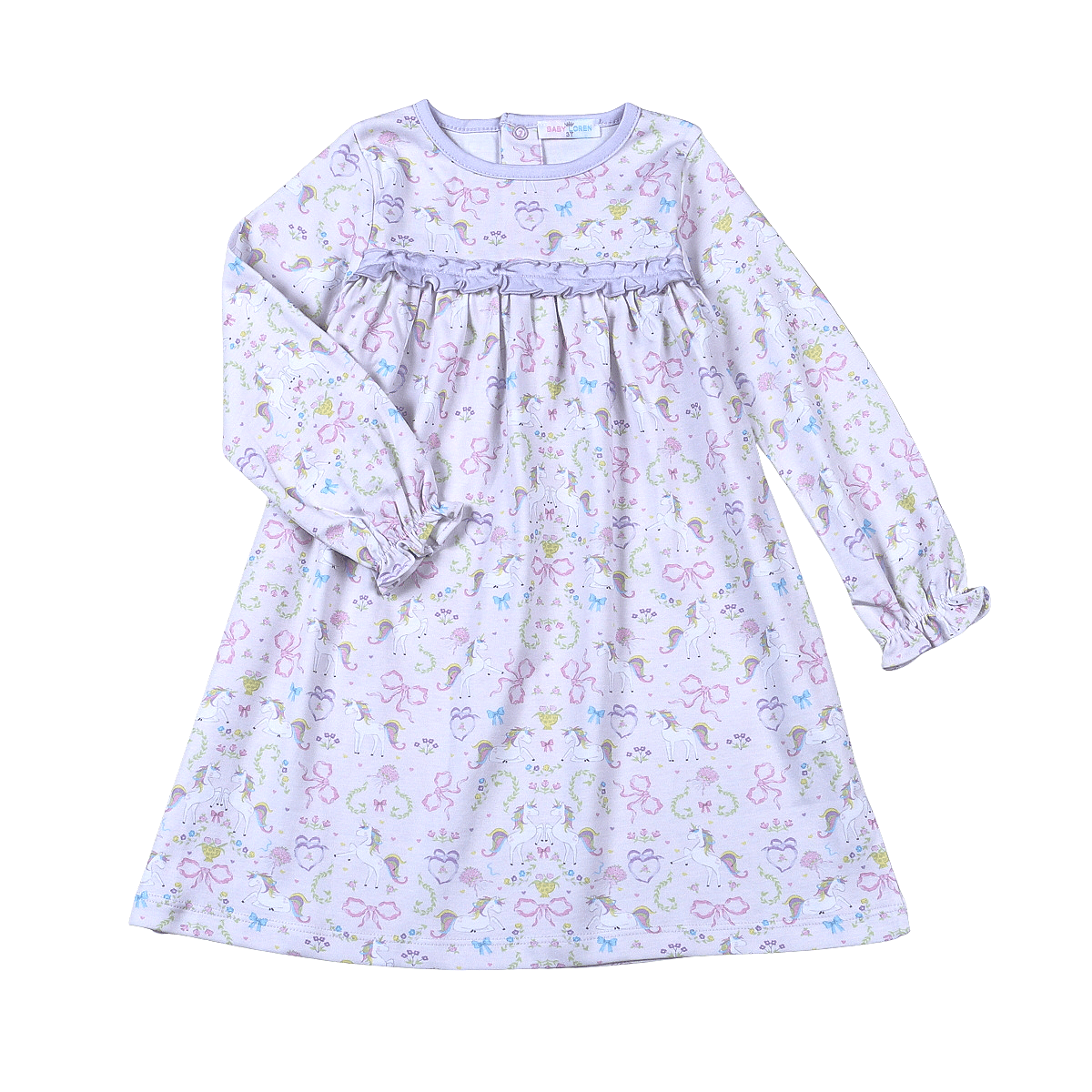 Girls Unicorns Pima Morning Gown Kids Pajamas Baby Loren
