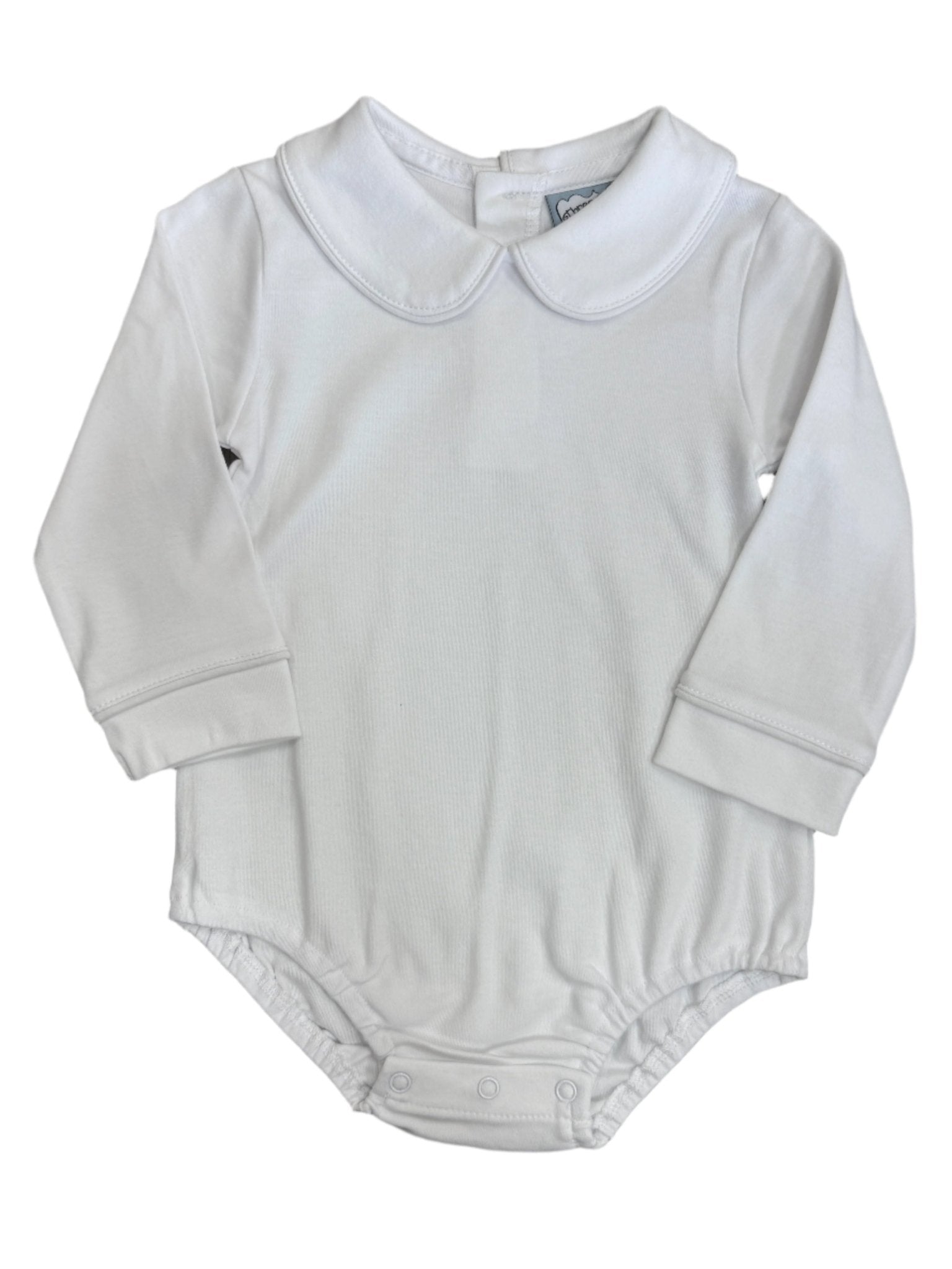 Girls White L/S Onesie Girls Tops + Tees Three Sisters