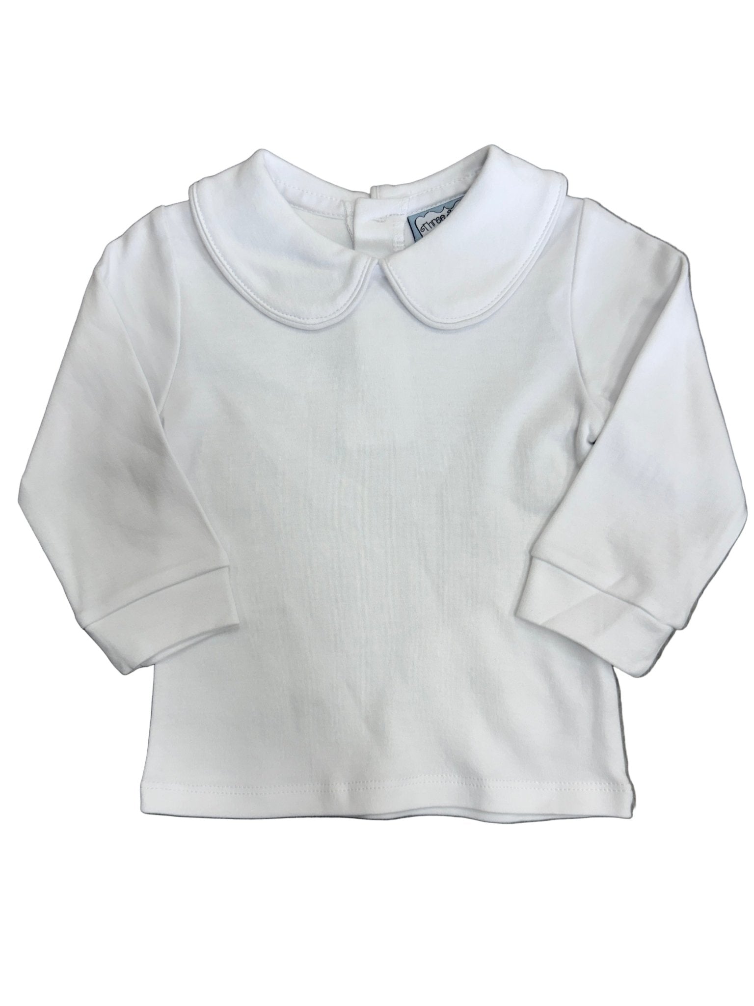 Girls White L/S Shirt Girls Tops + Tees Three Sisters