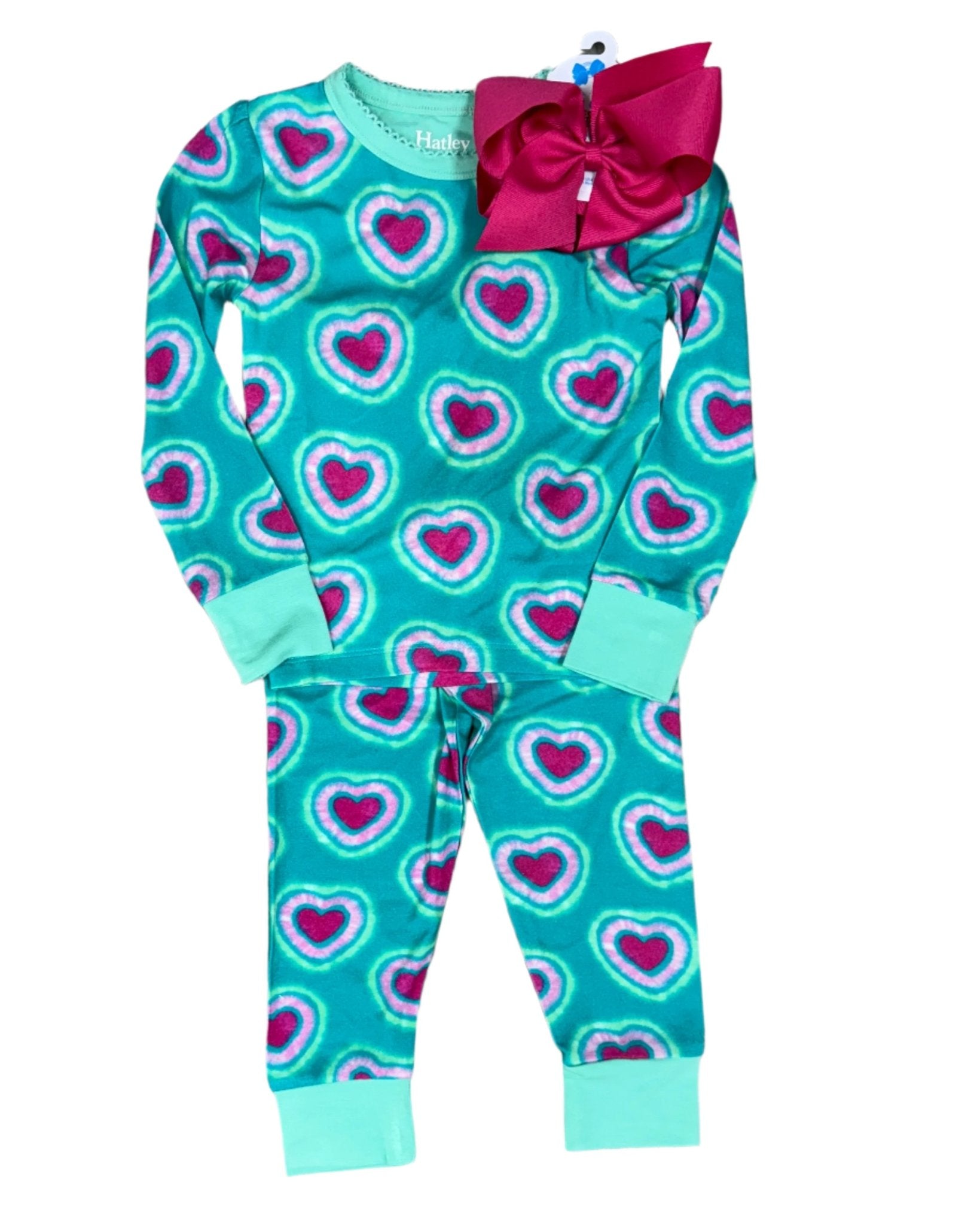 Glowing Hearts Bamboo Pajama Set Kids Pajamas Hatley