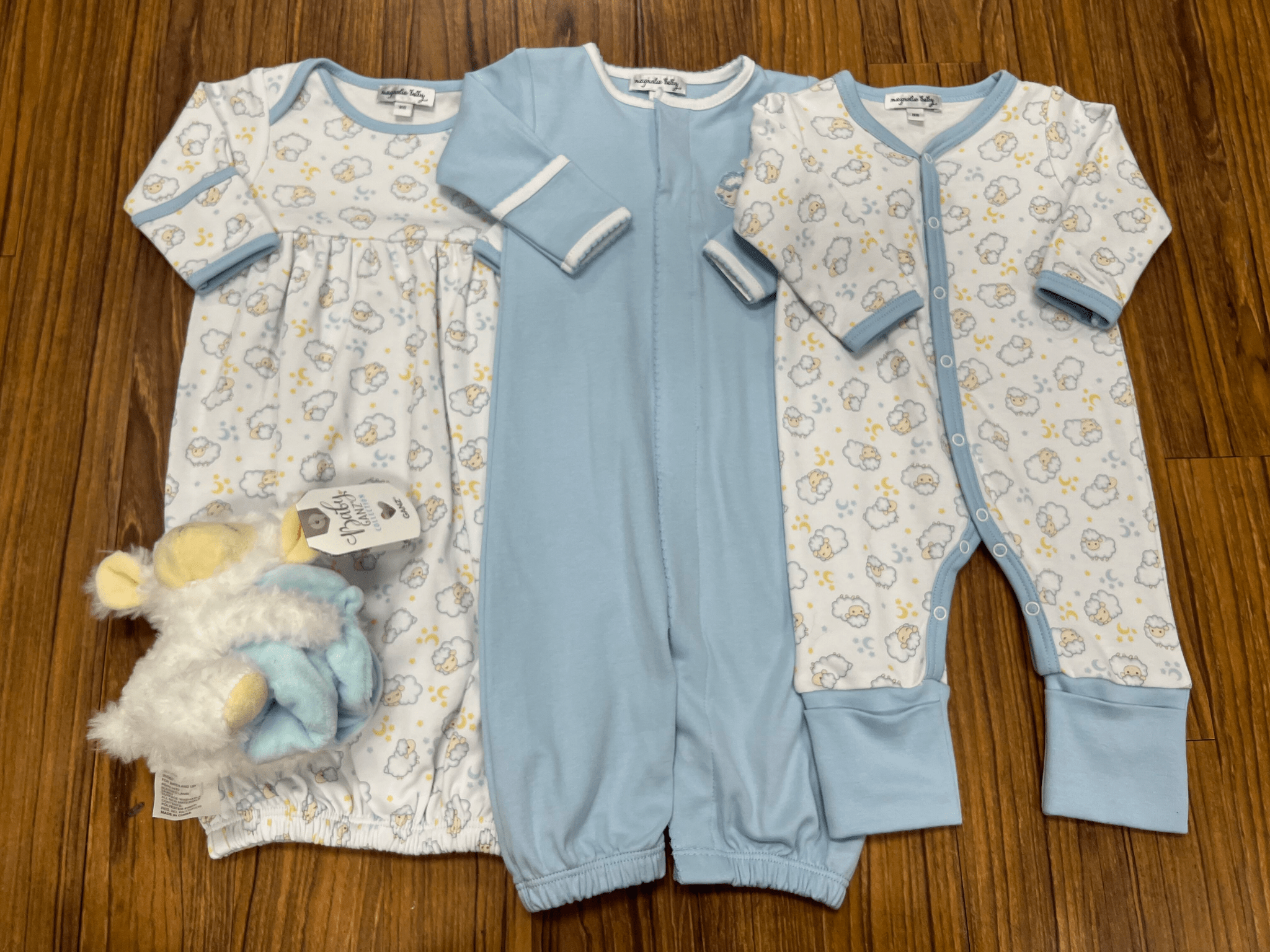 Go to Sheep Embroidered Converter - Lt. Blue Baby Sleepwear Magnolia Baby