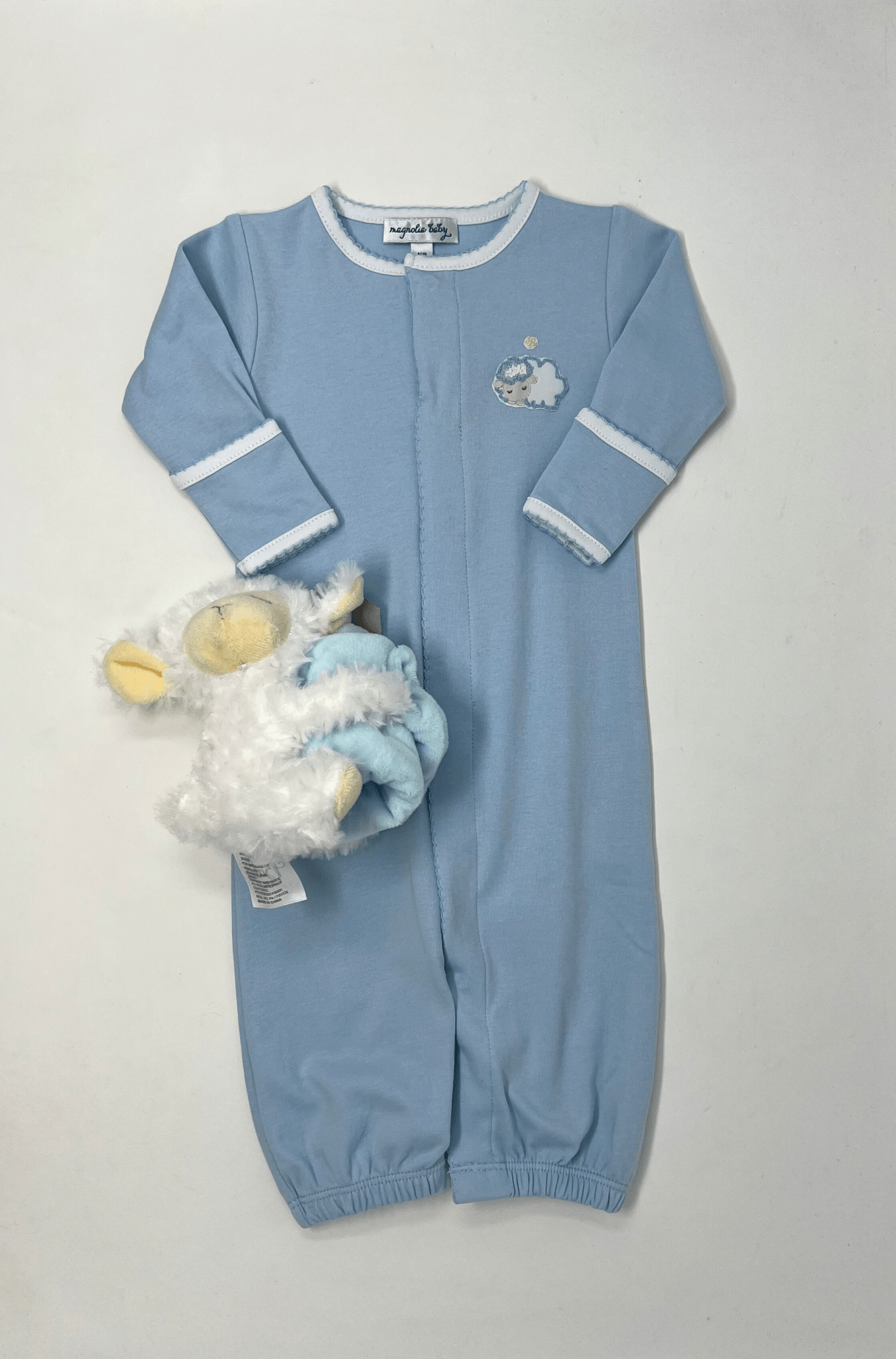Go to Sheep Embroidered Converter - Lt. Blue Baby Sleepwear Magnolia Baby