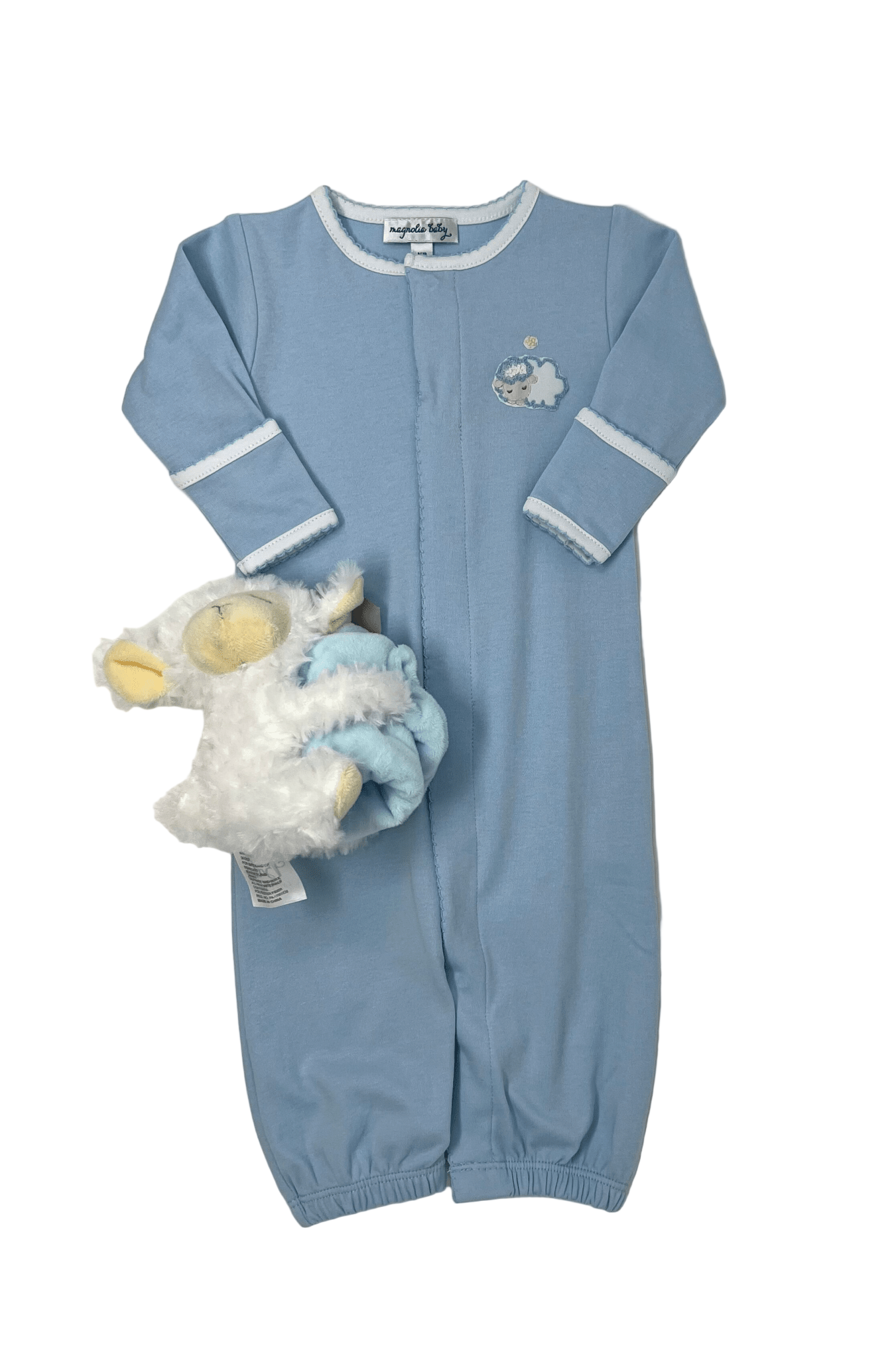 Go to Sheep Embroidered Converter - Lt. Blue Baby Sleepwear Magnolia Baby
