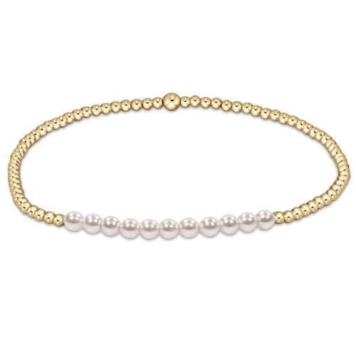 Gold Bliss 2mm Bead Bracelet - Pearl Bracelets enewton