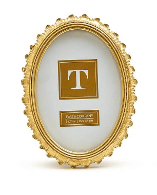 Gold Falcate Oval Frame - Large Home Decor Two's Company