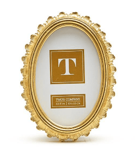 Gold Falcate Oval Frame - Small Home Decor Two's Company