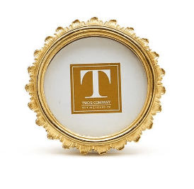 Gold Falcate Round Frame Home Decor Two's Company