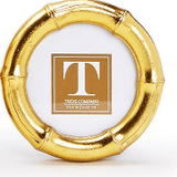 Gold Faux Bamboo Photo Frame - Round 3" Home Decor Two's Company