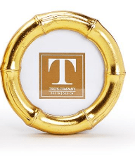 Gold Faux Bamboo Photo Frame - Round 3" Home Decor Two's Company