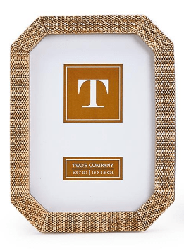 Gold Mesh Octagon Photo Frame - 5x7 Home Decor Two's Company