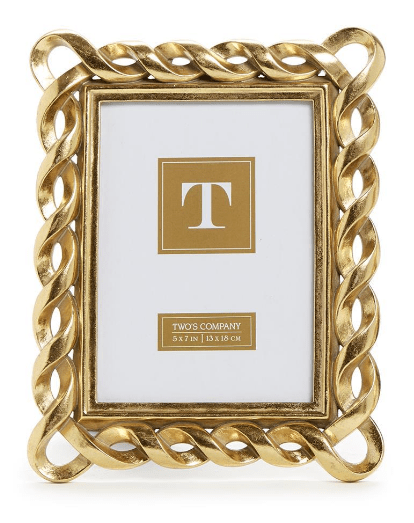 Gold Ribbon 5x7 Frame Home Decor Two's Company