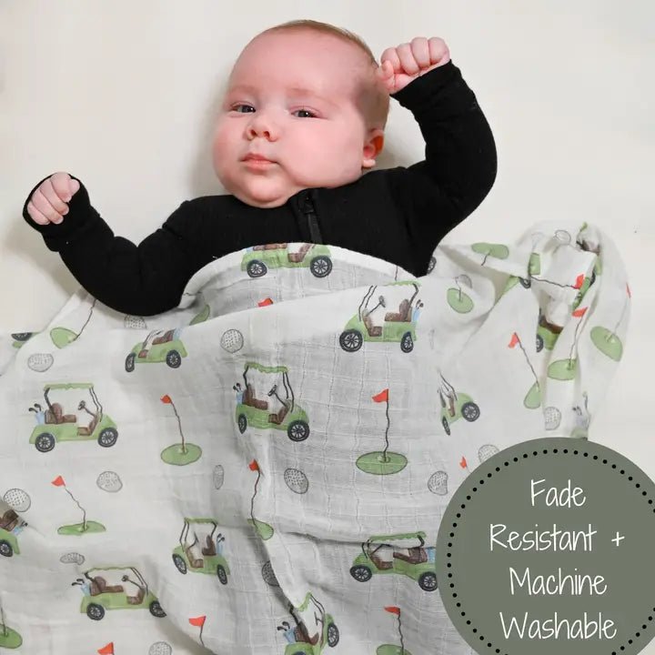 Golf A Round Baby Swaddle Blanket Baby Accessories LollyBanks