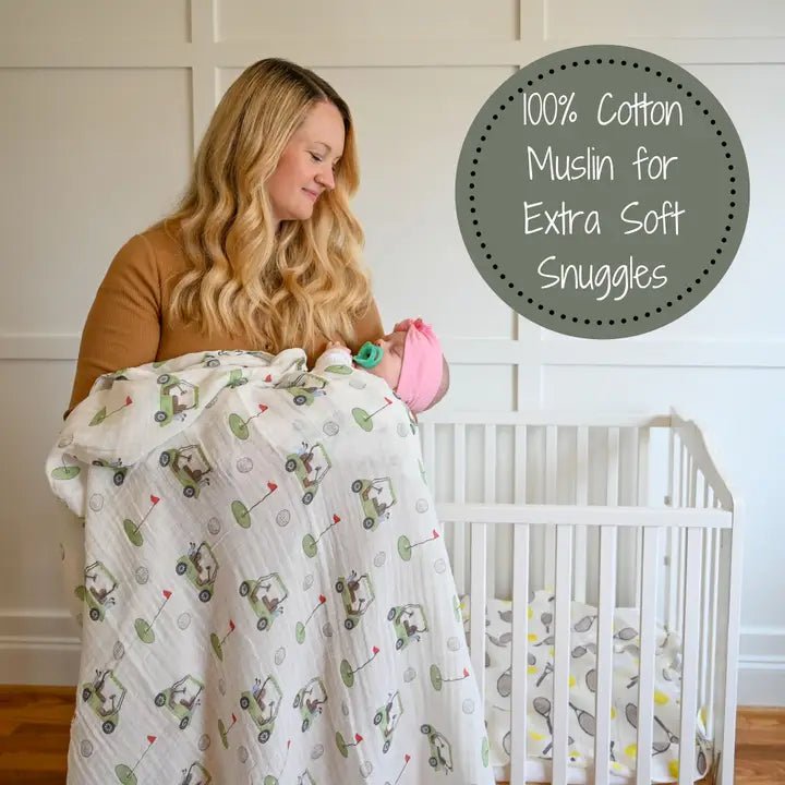 Golf A Round Baby Swaddle Blanket Baby Accessories LollyBanks