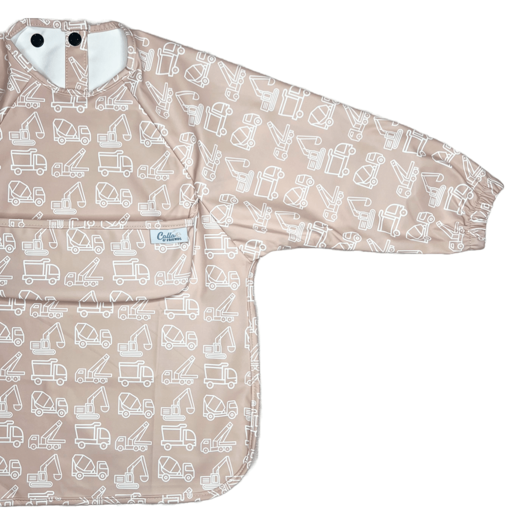 Grayson Long Sleeve Bib - Construction Khaki Baby Accessories Calla & Friends