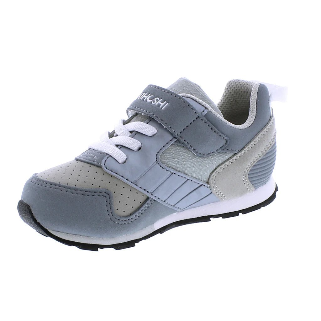 Gray/White Racer Girls Shoes Tsukihoshi