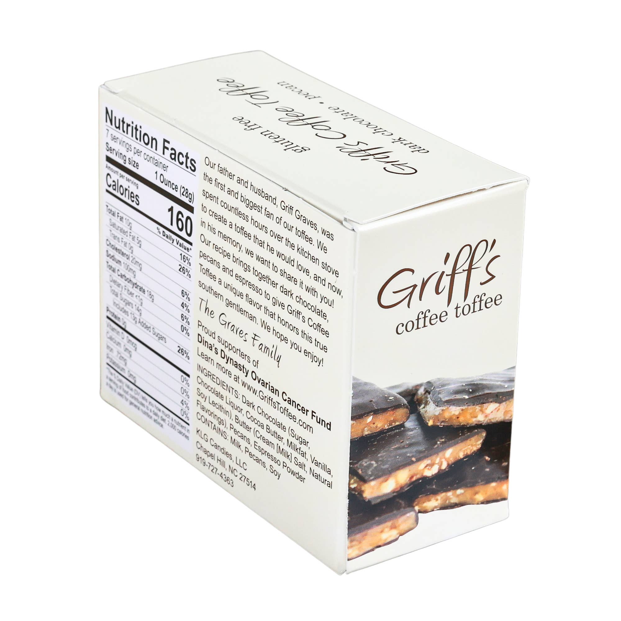 Griff's Coffee Toffee - 7oz Dark Chocolate Toffee Impulse Griff's Toffee