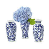 Hand-Painted Blue and White Chinoiserie Vases Home Decor Two's Company