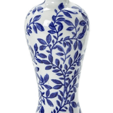 Hand-Painted Blue and White Chinoiserie Vases Home Decor Two's Company Plum