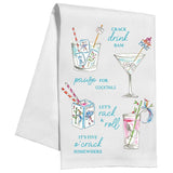 Handpainted Mahjong Cocktails Kitchen Towel Kitchen + Entertaining RosanneBeck Collections