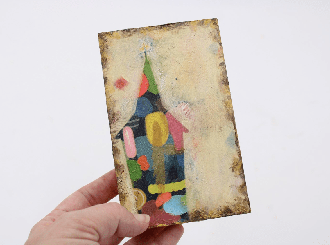 Handpainted Wood Box Sign - Abstract Church Home Decor TradeCie