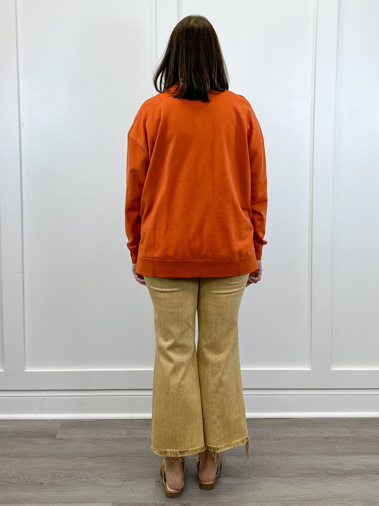 Hannah Crop Flare w/ Fray - Mineral Gold Jeans Liverpool