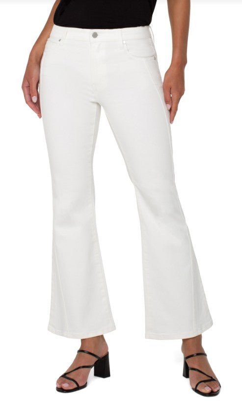 Hannah Flare w/ Seaming - Bone White Jeans Liverpool
