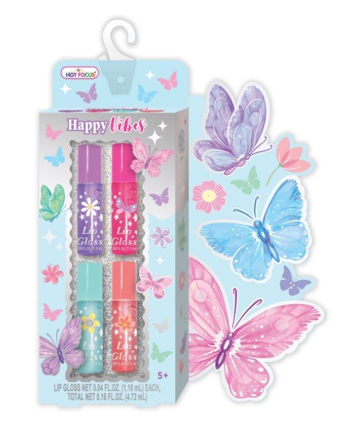 Happy Vibes Lip Gloss - Tie Dye Butterfly Kids Misc Accessories Hot Focus