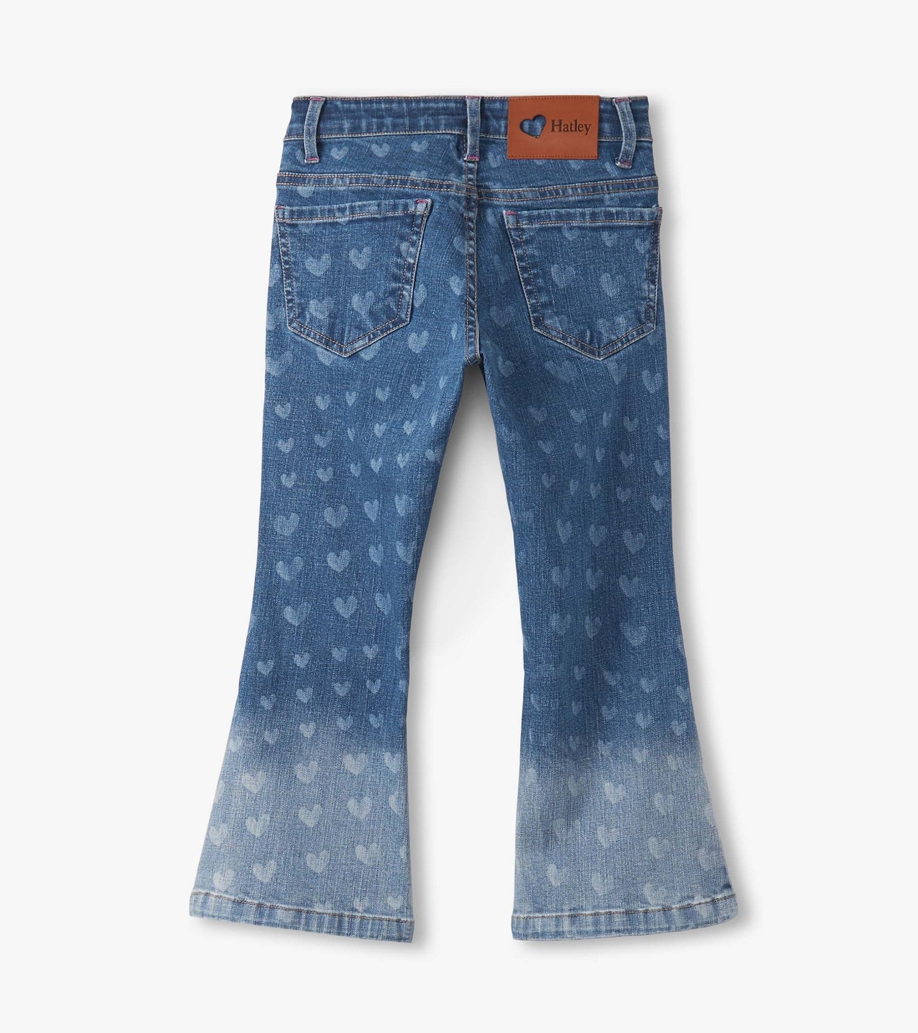 Hearts Flared Leg Denim Girls Pants + Leggings Hatley