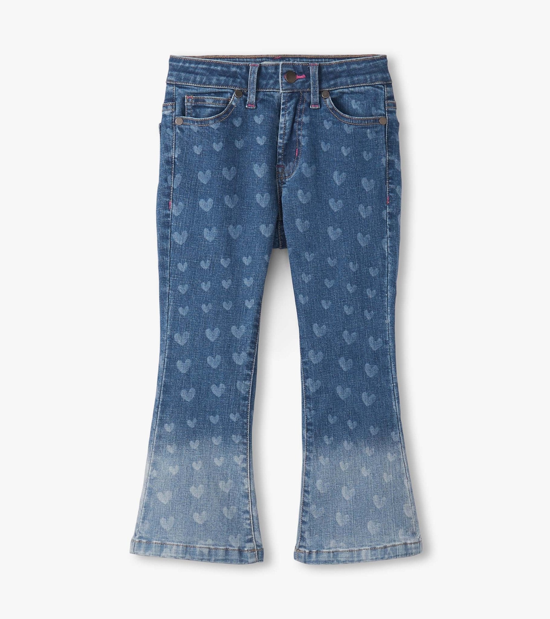 Hearts Flared Leg Denim Girls Pants + Leggings Hatley