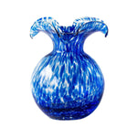 Hibiscus Glass Cobalt Tortoiseshell Small Fluted Vase Kitchen + Entertaining Vietri