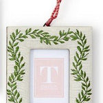 Holiday Memories Embroidered Photo Frame Ornament - Assorted Home Decor Two's Company Fern Frame