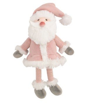 Holiday Plush Pals - Assorted Seasonal Mudpie Pink Santa