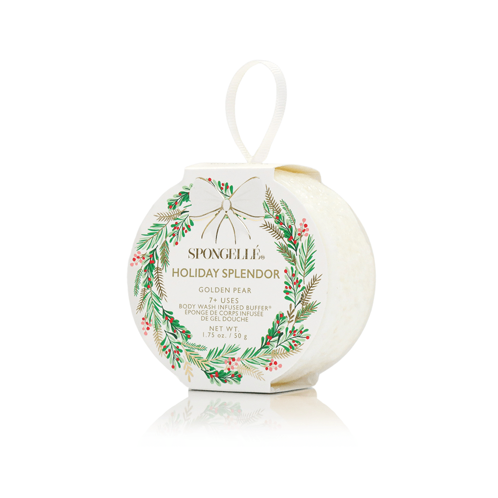 Holiday Splendor - Golden Pear Holiday Wreath Body Buffer Self-Care Spongellé