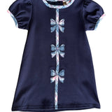 Holly Bow Dress - Navy Girls Sets Banana Split