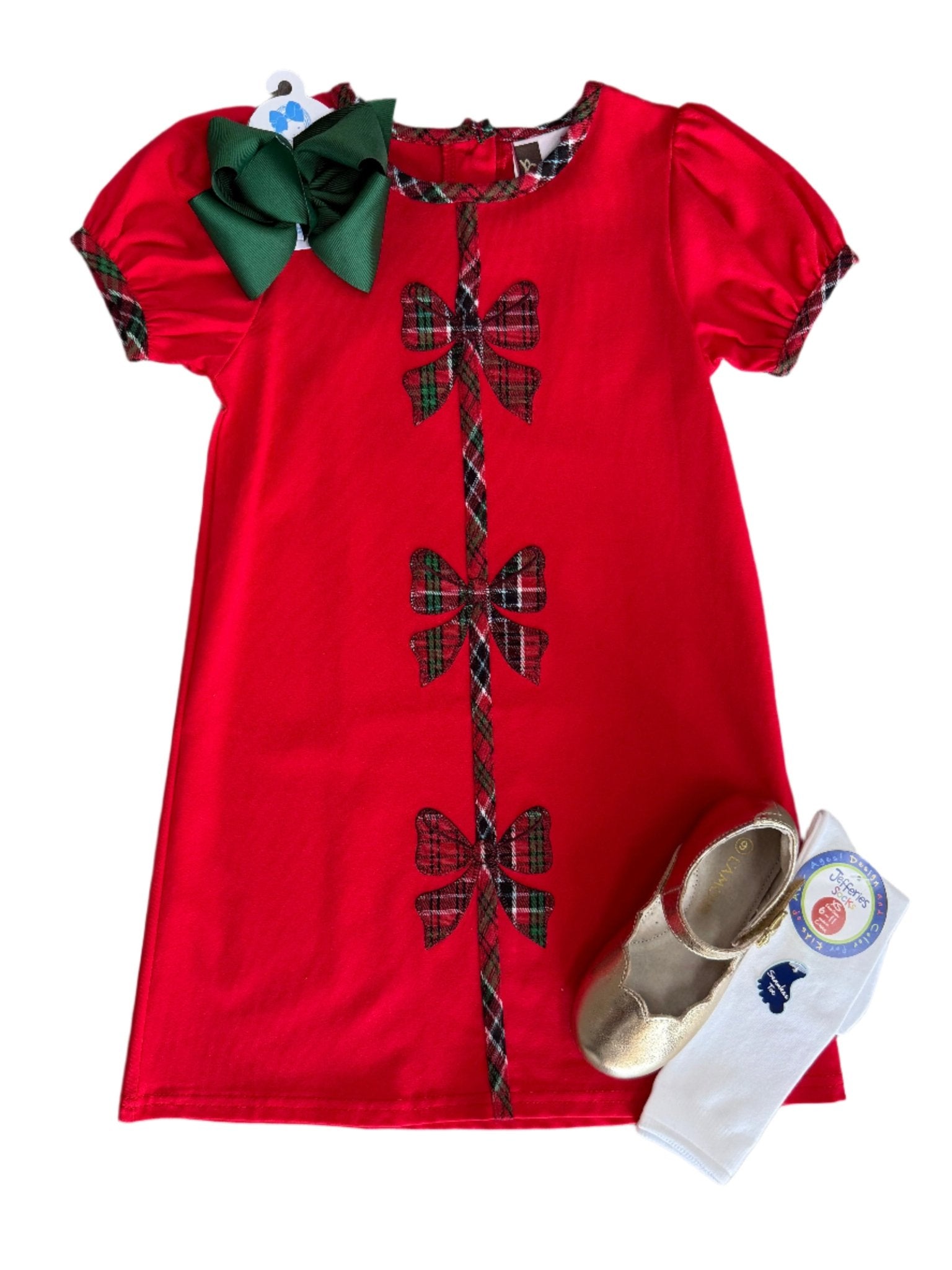 Holly Bow Dress - Red Girls Sets Banana Split